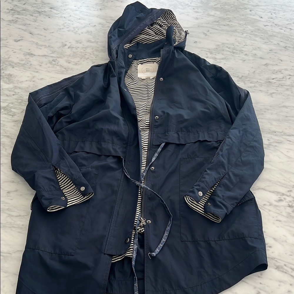 Women’s Navy Hooded spring Jacket hei hei by Anthropologie brand